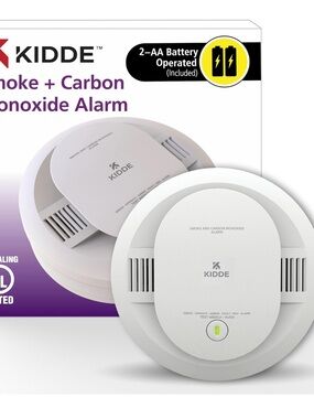 Kidde White Smoke & Carbon Monoxide Alarm - Battery Operated